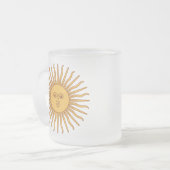 Argentinien Golden Sun, Sol de Mayo Mattglastasse (Vorderseite Links)