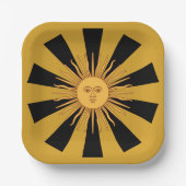 Argentinien Golden Sun, Sol de Mayo Pappteller (Vorderseite)