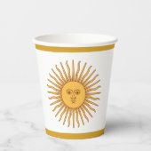 Argentinien Golden Sun, Sol de Mayo / Party Pappbecher (Vorderseite)