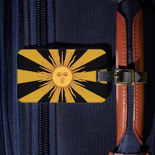 Argentinien Golden Sun, Sol de Mayo / Reise Gepäckanhänger (Vorderseite Insitu 4)