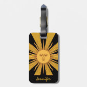 Argentinien Golden Sun, Sol de Mayo / Reisen Gepäckanhänger (Rückseite vertikal)