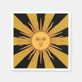 Argentinien Golden Sun, Sol de Mayo Serviette (Vorderseite)
