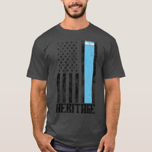Argentinien - Hispanisches Erbe Not leidende Flagg T-Shirt