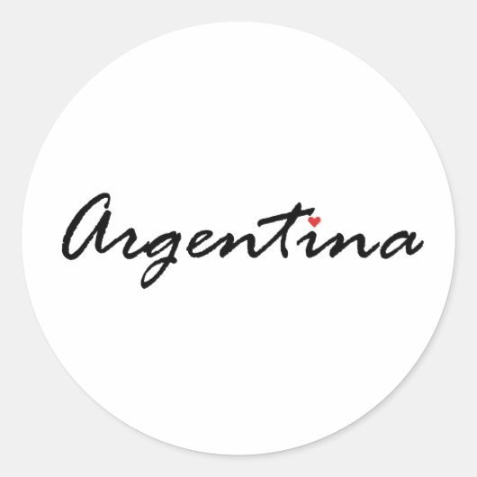 Argentinien, I Liebe Argentinien Runder Aufkleber (Vorderseite)
