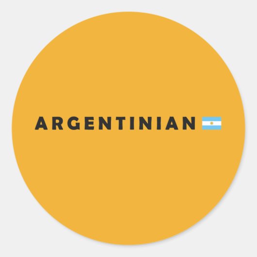 Argentinien, ich bin Argentinier Runder Aufkleber (Vorderseite)