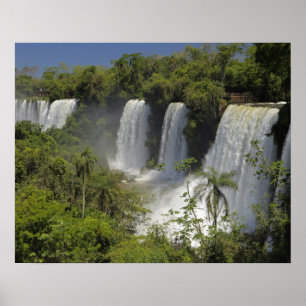 Argentinien, Iguacu Falls in der Sonne. Poster