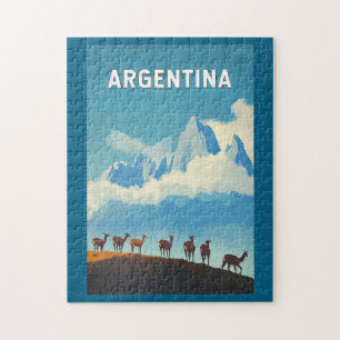 Argentinien Illustration Reise Kunst Vintage Puzzle
