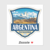 Argentinien Illustration Retro-Abzeichen Aufkleber (Blatt)