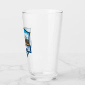 Argentinien Illustration Retro-Abzeichen Glas (Links)