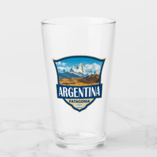 Argentinien Illustration Retro-Abzeichen Glas
