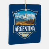 Argentinien Illustration Retro-Abzeichen Keramikornament (Rechts)