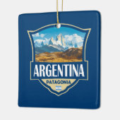 Argentinien Illustration Retro-Abzeichen Keramikornament (Links)