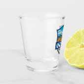 Argentinien Illustration Retro-Abzeichen Schnapsglas (Links)