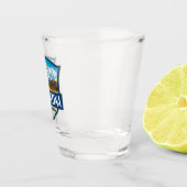 Argentinien Illustration Retro-Abzeichen Schnapsglas (Rechts)