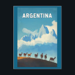 Argentinien Illustration Travel Art Vintag Postkarte<br><div class="desc">Argentiniens Vektorgrafik-Design. Argentinien,  ein abwechslungsreiches und atemberaubendes Ziel in Südamerika,  bietet alles von der lebendigen Kultur von Buenos Aires bis zu den atemberaubenden Landschaften von Patagonien und den Iguazú Falls.</div>