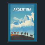 Argentinien Illustration Travel Art Vintag Postkarte<br><div class="desc">Argentiniens Vektorgrafik-Design. Argentinien,  ein abwechslungsreiches und atemberaubendes Ziel in Südamerika,  bietet alles von der lebendigen Kultur von Buenos Aires bis zu den atemberaubenden Landschaften von Patagonien und den Iguazú Falls.</div>