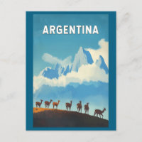 Argentinien Illustration Travel Art Vintag