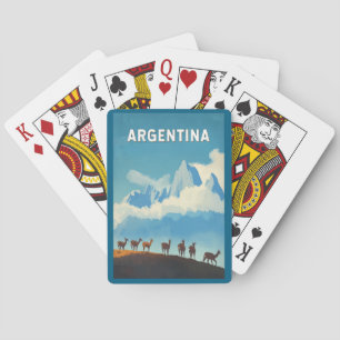 Argentinien Illustration Travel Art Vintag Spielkarten