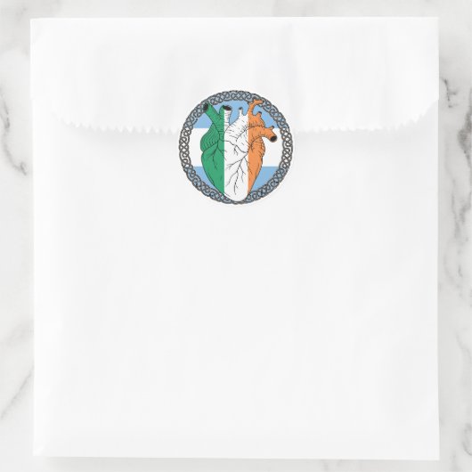 Argentinien Irland Irland Runder Aufkleber (Tasche)