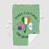 Argentinien Irland USA Kleeblatt Flag Golfhandtuch (Insitu)