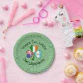 Argentinien Irland USA Kleeblatt Flag Pappteller (Party)