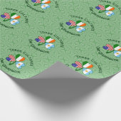 Argentinien Irland USA Kleeblatt Flag Personalisie Geschenkpapier (Ecke)