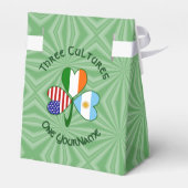 Argentinien Irland USA Kleeblatt Flag Personalisie Geschenkschachtel (Rückseite)