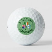 Argentinien Irland USA Kleeblatt Flag Personalisie Golfball (Vorderseite)