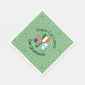 Argentinien Irland USA Kleeblatt Flag Personalisie Serviette (Ecke)