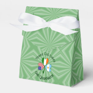 Argentinien Irland USA Kleeblatt Flagge Personalis Geschenkschachtel
