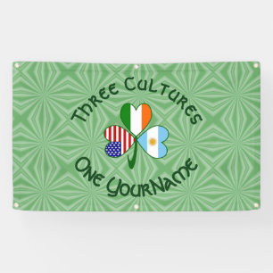 Argentinien Irland USA Shamrock Flagge Personalisi Banner