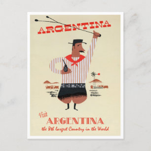 Argentinien Jahrgang Reise Postkarte