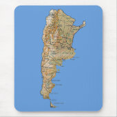 Argentinien-Karte Mousepad (Vorne)