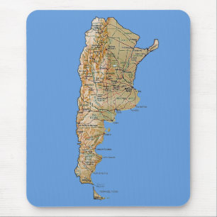 Argentinien-Karte Mousepad