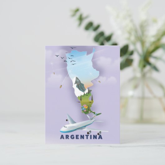 Argentinien Karte Reiseplakat (Stehend Vorderseite)