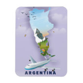 Argentinien Karte Reiseplakat Magnet (Vertikal)