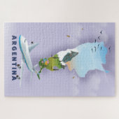 Argentinien Karte Reiseplakat Puzzle (Horizontal)