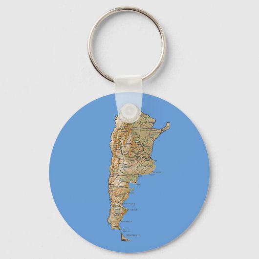 Argentinien Karte Schlüsselanhänger (Vorderseite)
