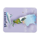 Argentinien-Karten-Reiseposter Magnet (Horizontal)