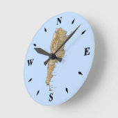 Argentinien Kartenuhr Runde Wanduhr (Winkel)