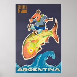 Argentinien Kunst Buenos Aires Druck Vintage Reise Poster