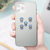 Argentinien lächelt die Schädelflagge Aufkleber (Telefon)