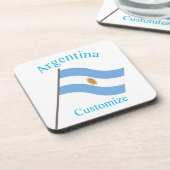 Argentinien Landesflagge Thunder_Cove Getränkeuntersetzer (Linke Seite)