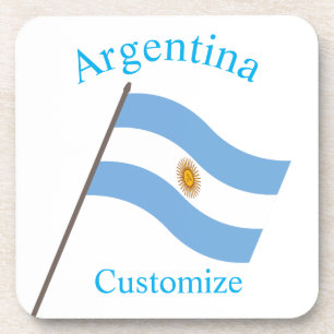 Argentinien Landesflagge Thunder_Cove Getränkeuntersetzer