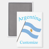 Argentinien Landesflagge Thunder_Cove Magnet (Vorderseite/Rückseite)