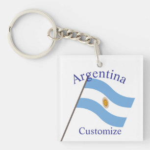 Argentinien Landesflagge Thunder_Cove Schlüsselanhänger