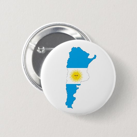 Argentinien-Landesflaggekarten-Formsymbol Button (Vorne & Hinten)