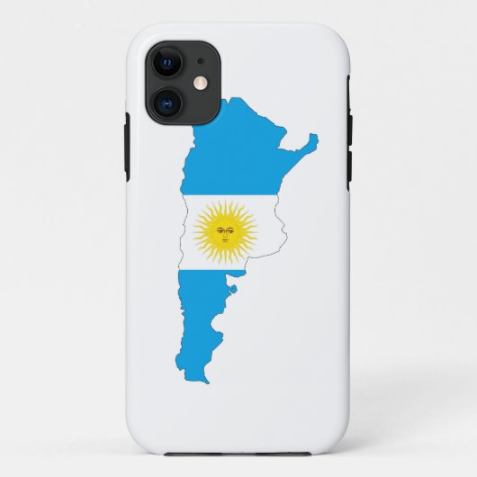 Argentinien-Landesflaggekarten-Formsymbol Case-Mate iPhone Hülle (Rückseite)