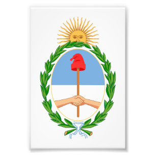 Argentinien Landeswappen Symbol Emblem Flagge Fotodruck