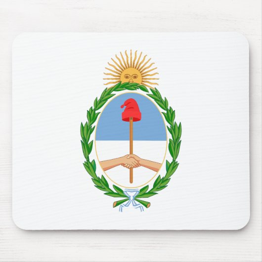 Argentinien Landeswappen Symbol Emblem Flagge Mousepad (Vorne)
